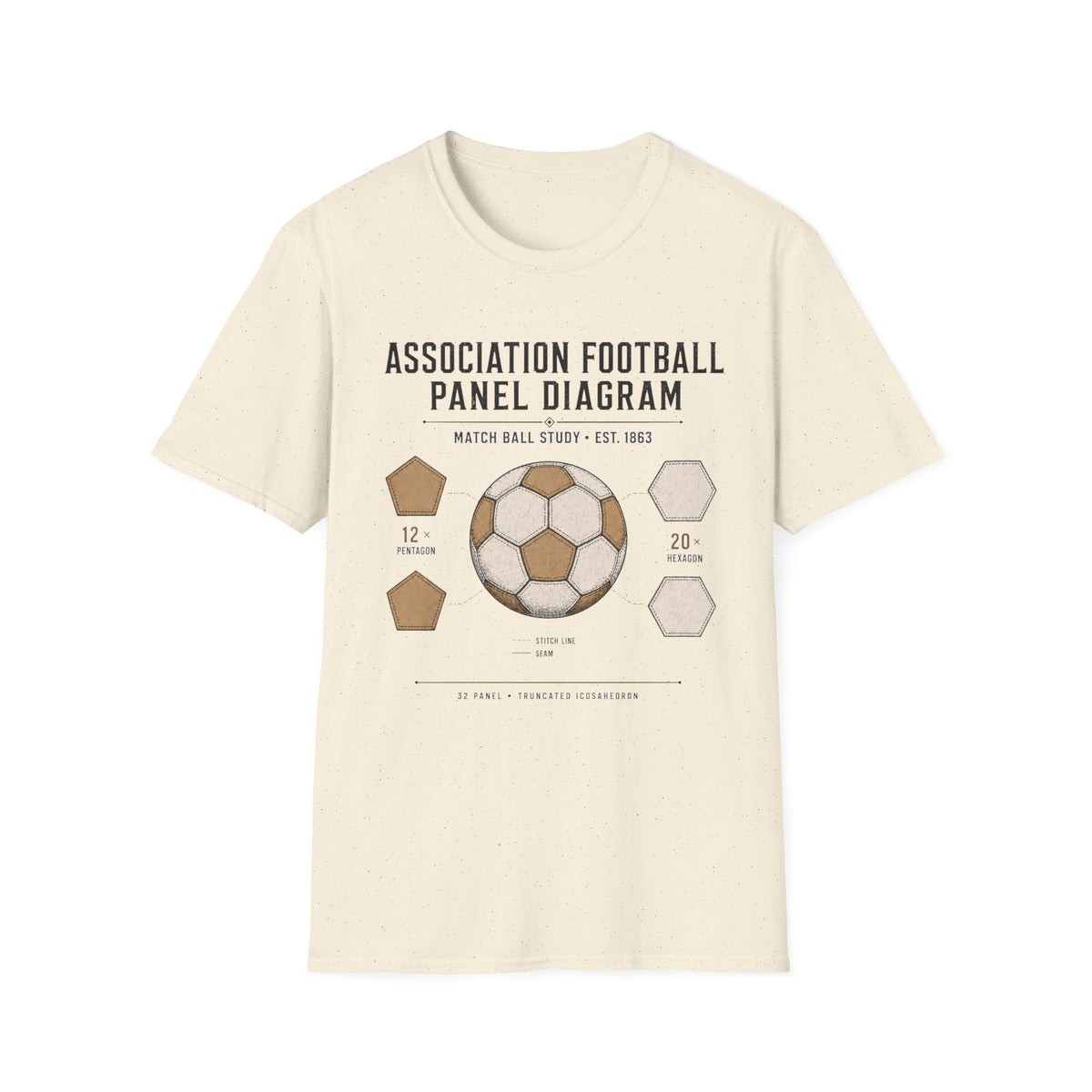Association Football Panel Diagram T-Shirt