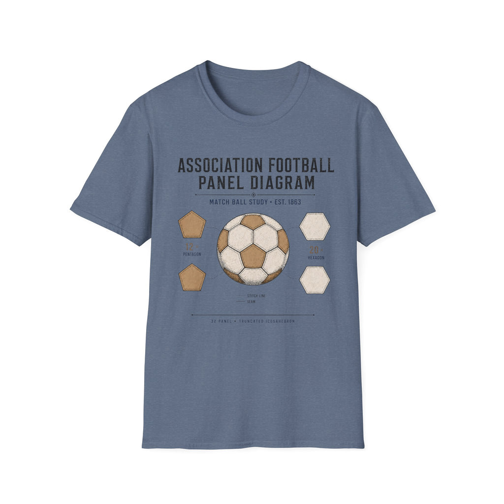 Association Football Panel Diagram T-Shirt