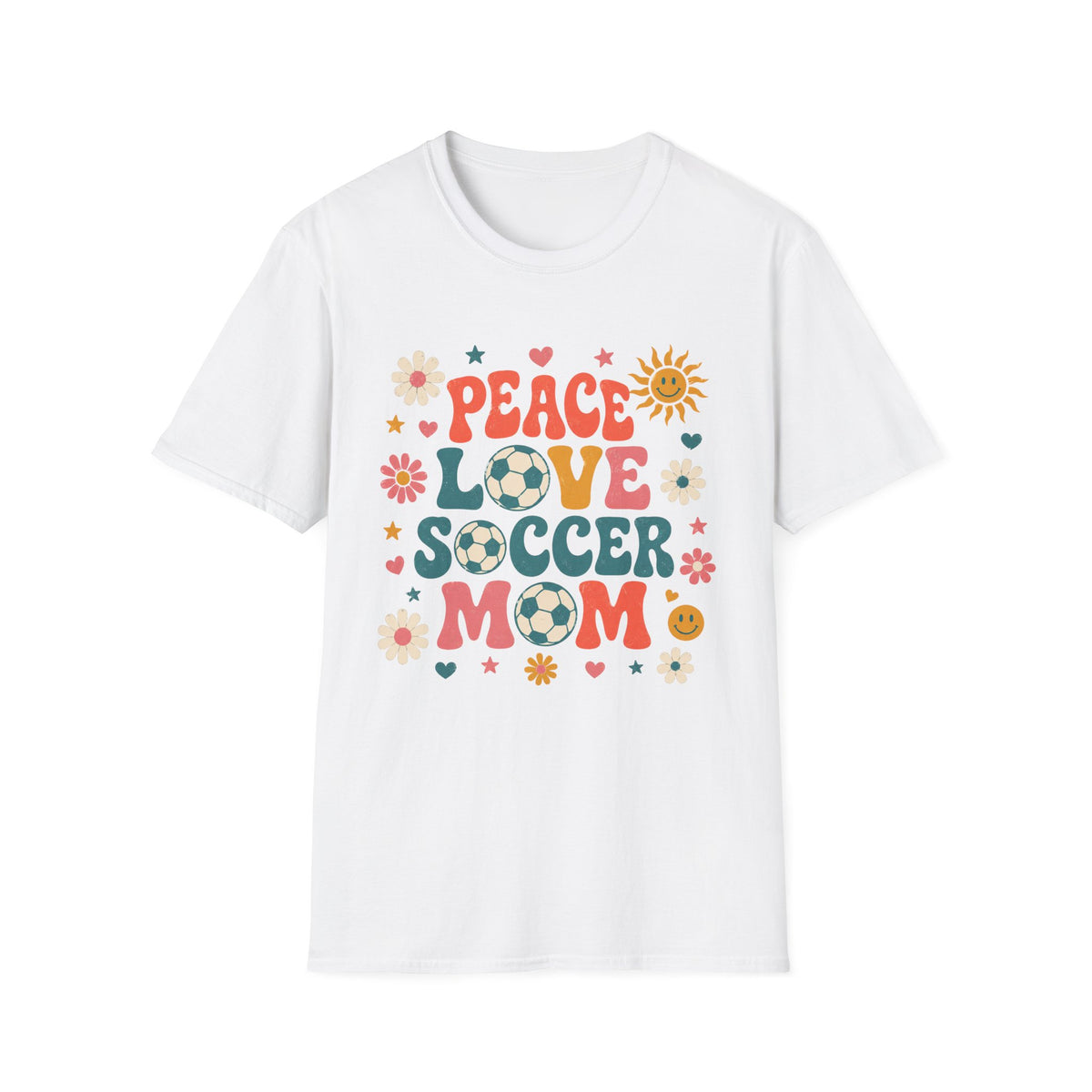 Peace Love Soccer Mom T-Shirt