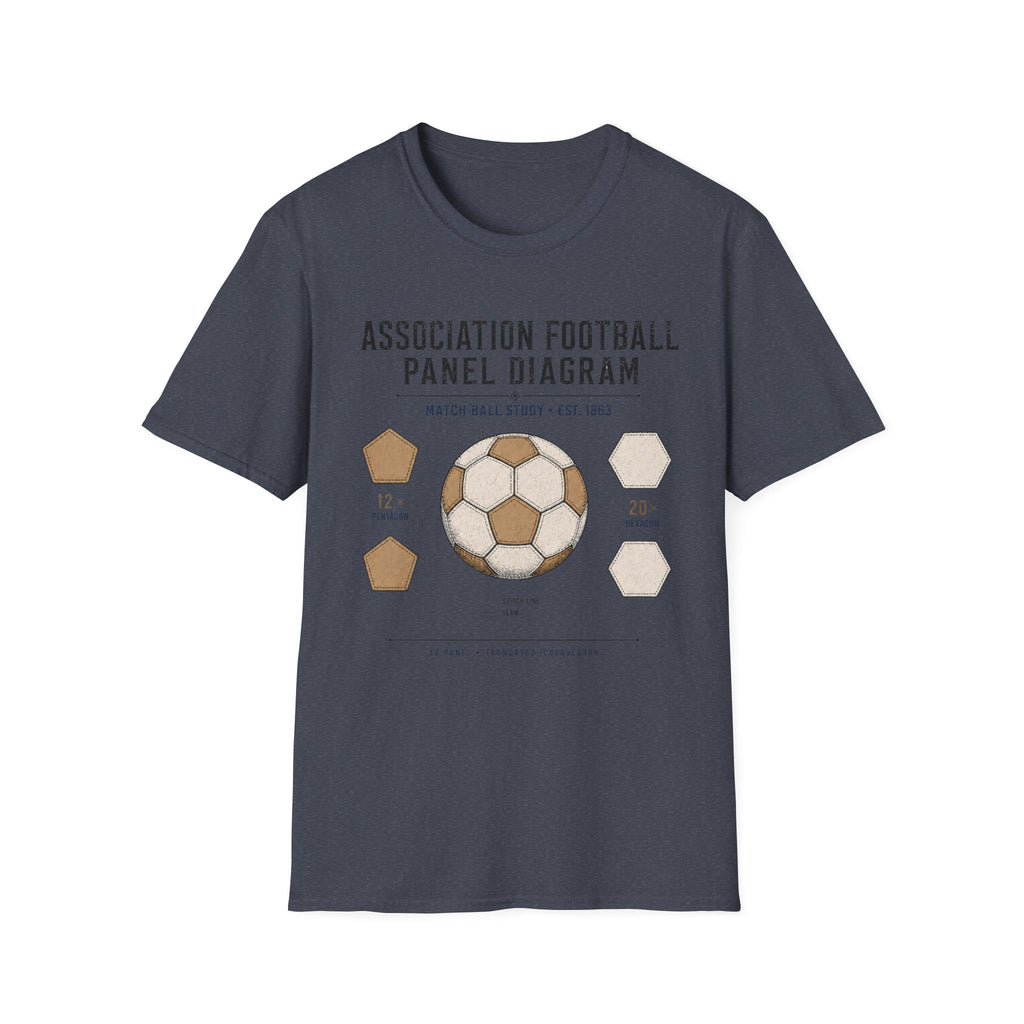 Association Football Panel Diagram T-Shirt