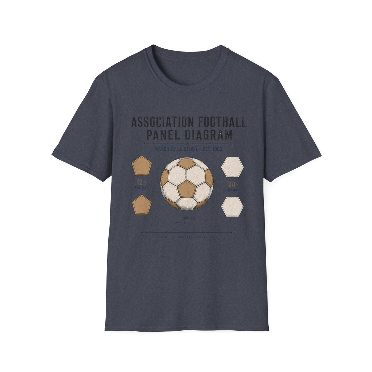 Association Football Panel Diagram T-Shirt