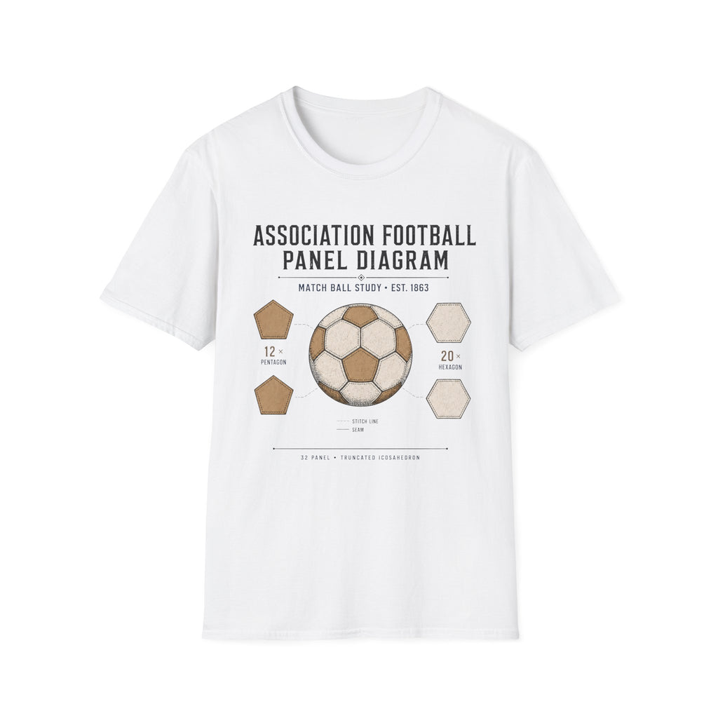 Association Football Panel Diagram T-Shirt