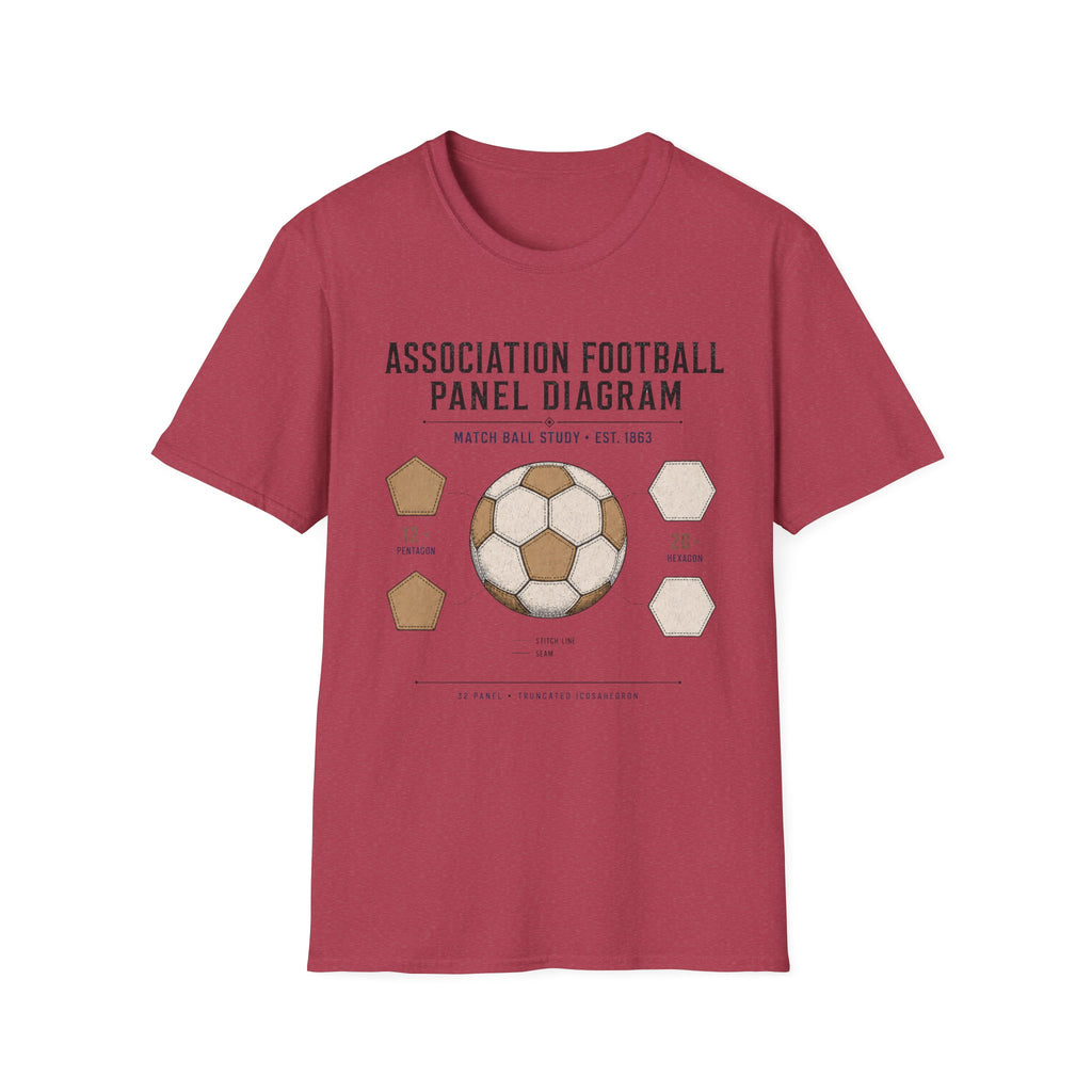 Association Football Panel Diagram T-Shirt